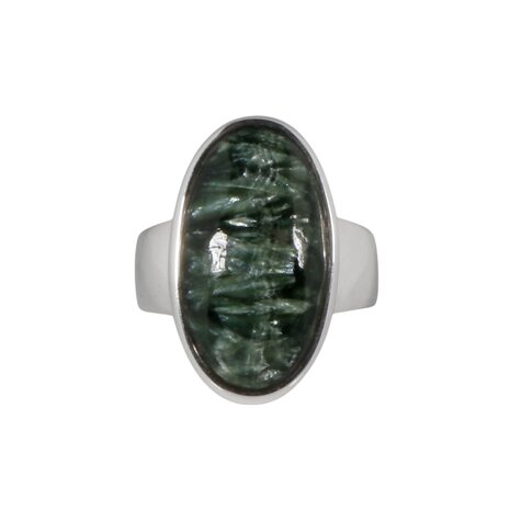 Zilveren ring serafiniet maat 18 1/2 | ovaal 2,1 x 1,2 cm Zilveren ring serafiniet maat 18 1/2 | ovaal 2,1 x 1,2 cm