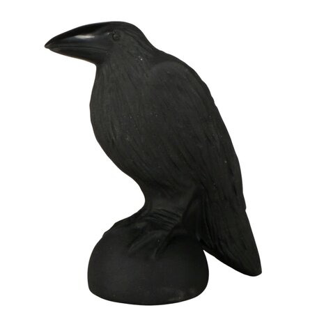 Obsidiaan (zwart) raaf 12 x 7,5 x 5 cm