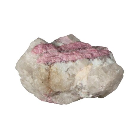 Toermalijn (roze) met lepidoliet (unicorn stone) ruw 9 x 7,5 x 5,5 cm | 390 gram