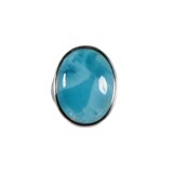 Zilveren ring larimar maat 17 | ovaal 2,2 x 1,7 cm
