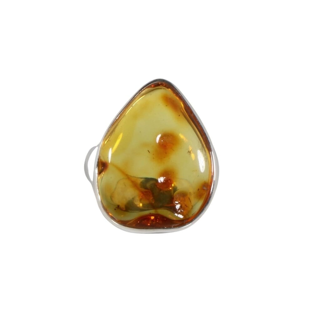 Zilveren ring barnsteen maat 18 1/2 | druppel 2,4 x 1,8 cm Zilveren ring barnsteen maat 18 1/2 | druppel 2,4 x 1,8 cm