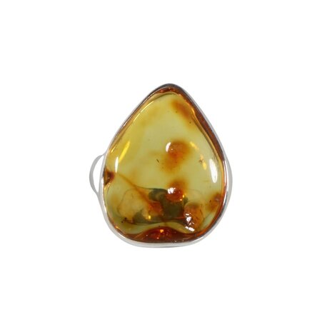 Zilveren ring barnsteen maat 18 1/2 | druppel 2,4 x 1,8 cm Zilveren ring barnsteen maat 18 1/2 | druppel 2,4 x 1,8 cm