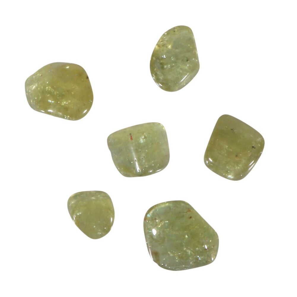 Apatiet (geel/groen) steen getrommeld 2 - 7 gram