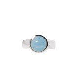 Zilveren ring aquamarijn maat 18 | rond 0,9 cm Zilveren ring aquamarijn maat 18 | rond 0,9 cm