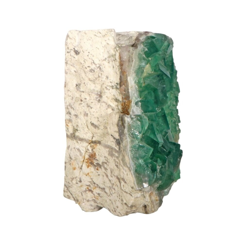 Fluoriet (groen) cluster staand 13 x 12,5 x 8,5 cm | 1644 gram