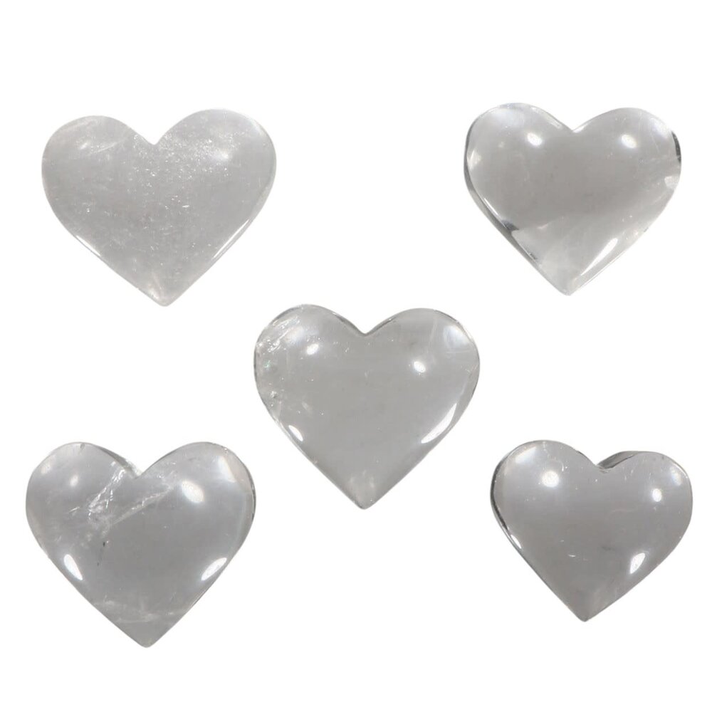 Bergkristal edelsteen hart 3,5 - 4,5 cm Bergkristal edelsteen hart 3,5 - 4,5 cm