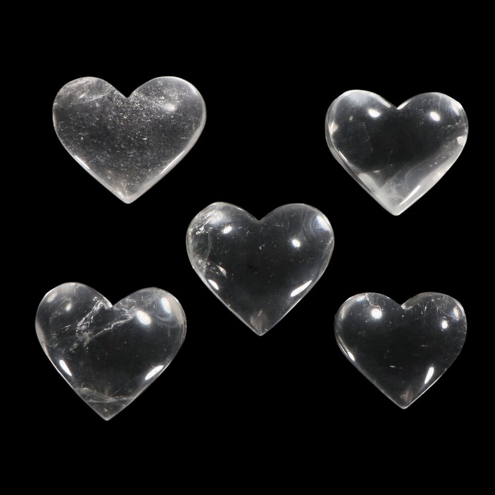 Bergkristal edelsteen hart 3,5 - 4,5 cm Bergkristal edelsteen hart 3,5 - 4,5 cm