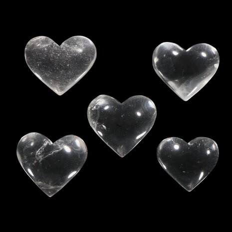 Bergkristal edelsteen hart 3,5 - 4,5 cm Bergkristal edelsteen hart 3,5 - 4,5 cm