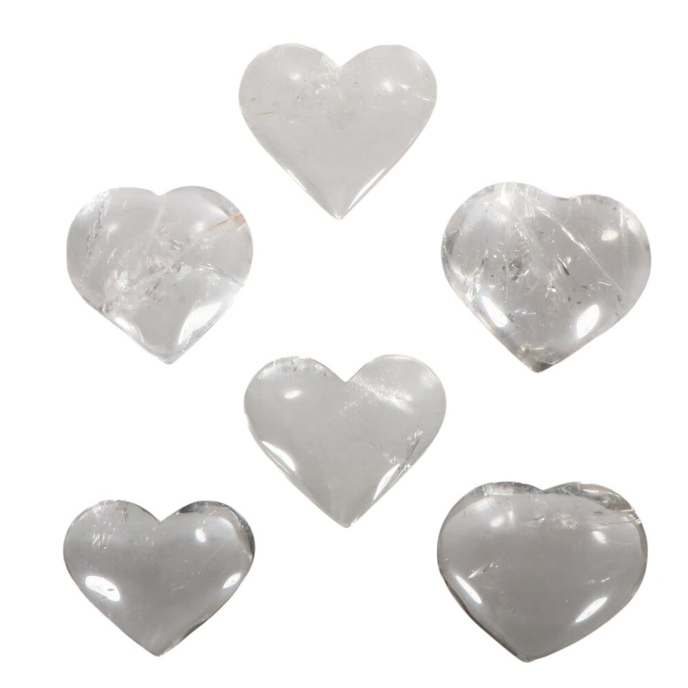 Bergkristal edelsteen hart 4,5 - 5,5 cm Bergkristal edelsteen hart 4,5 - 5,5 cm