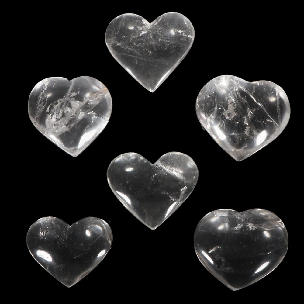 Bergkristal edelsteen hart 4,5 - 5,5 cm Bergkristal edelsteen hart 4,5 - 5,5 cm