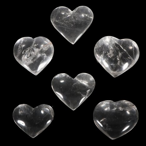 Bergkristal edelsteen hart 4,5 - 5,5 cm Bergkristal edelsteen hart 4,5 - 5,5 cm