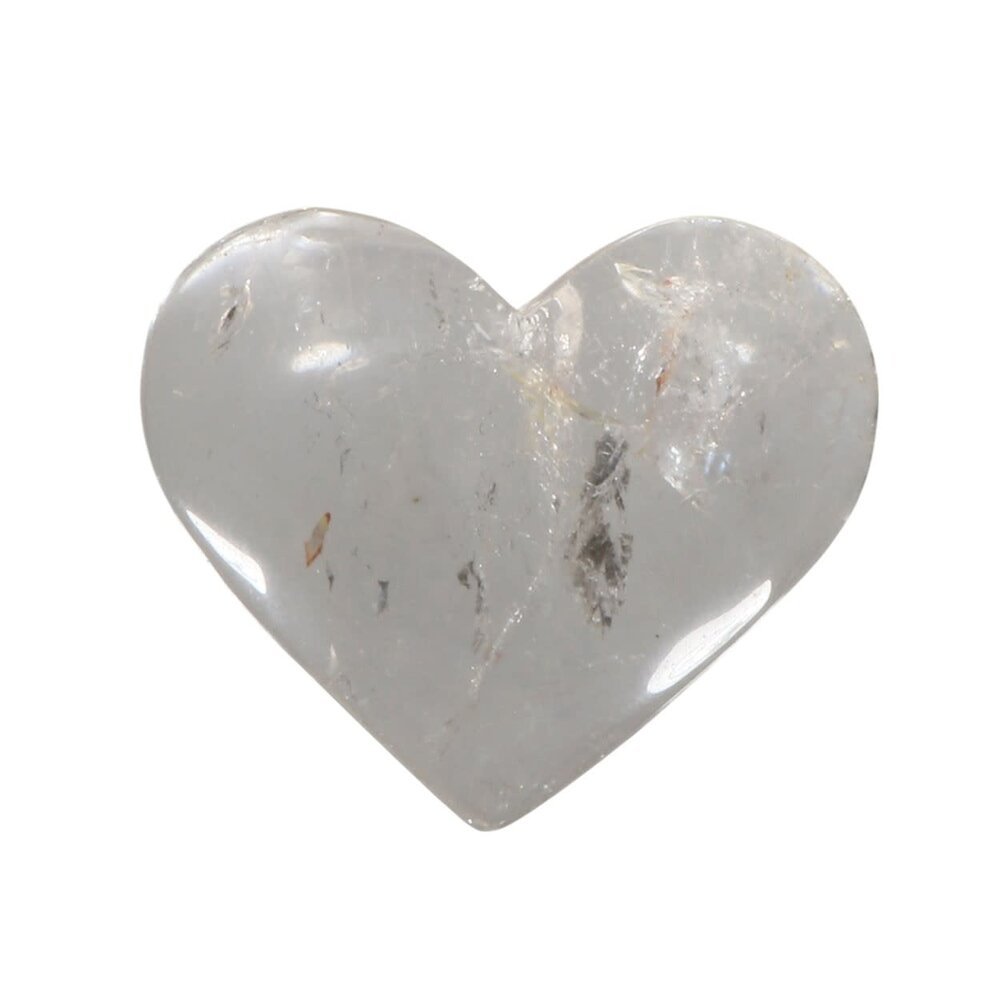 Bergkristal edelsteen hart 5,5 - 6,5 cm