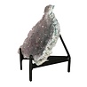 Amethist bloem met prasioliet cluster op standaard 19 x 11,5 x 1 cm | 630 gram Amethist bloem met prasioliet cluster op standaard 19 x 11,5 x 1 cm | 630 gram