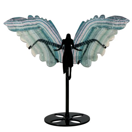 Fluoriet (multi) engel op standaard 26,5 x 12 x 0,5 cm | 589 gram Fluoriet (multi) engel op standaard 26,5 x 12 x 0,5 cm | 589 gram