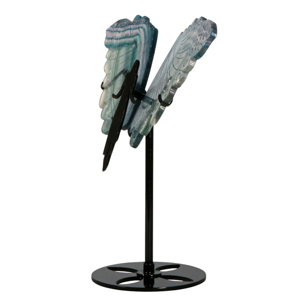 Fluoriet (multi) engel op standaard 26,5 x 12 x 0,5 cm | 589 gram Fluoriet (multi) engel op standaard 26,5 x 12 x 0,5 cm | 589 gram