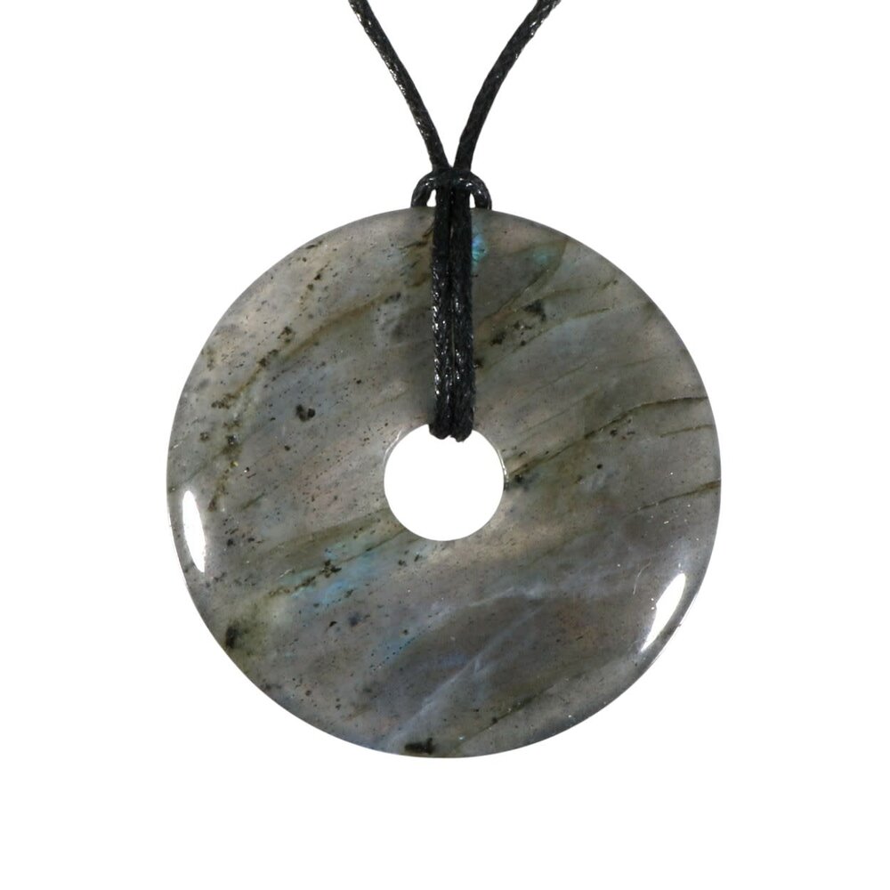 Labradoriet hanger A-kwaliteit donut 4 cm Labradoriet hanger A-kwaliteit donut 4 cm