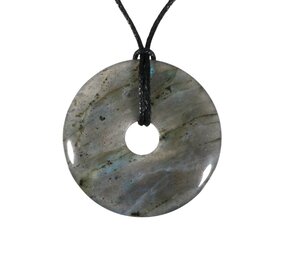 Labradoriet hanger A-kwaliteit donut 4 cm Labradoriet hanger A-kwaliteit donut 4 cm