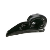 Obsidiaan (zwart) raven schedel 8 x 3,5 x 3,5 cm