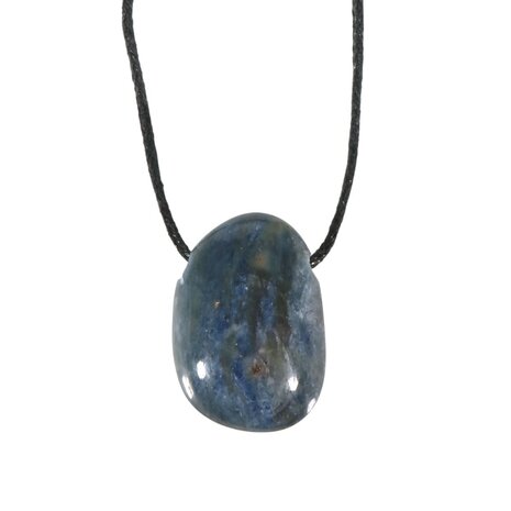 Saffier (blauw) hanger doorboord klein