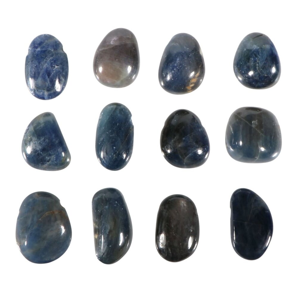 Saffier (blauw) hanger doorboord klein