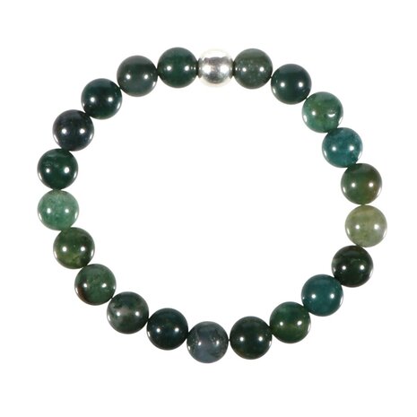 Mosagaat armband 18 cm | 8 mm kralen Mosagaat armband 18 cm | 8 mm kralen