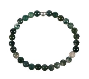 Mosagaat armband 18 cm | 6 mm kralen Mosagaat armband 18 cm | 6 mm kralen