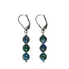 Zilveren oorbellen chrysocolla | 3 bolletjes Zilveren oorbellen chrysocolla | 3 bolletjes