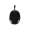 Hematiet hanger ovaal met 14k gouden oogje Hematiet hanger ovaal met 14k gouden oogje