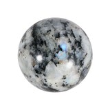 Maansteen (regenboog) met toermalijn bol 67,1 mm | 438 gram Maansteen (regenboog) met toermalijn bol 67,1 mm | 438 gram