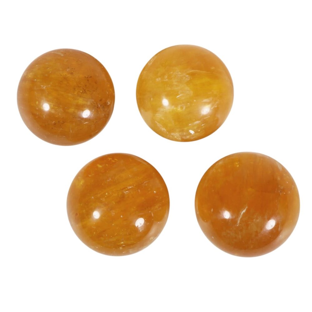 Fluoriet (geel) met mica bol 34 - 38 mm Fluoriet (geel) met mica bol 34 - 38 mm