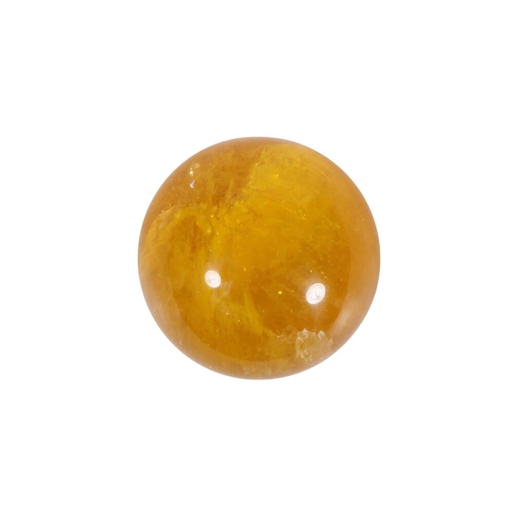 Fluoriet (geel) met mica bol 38 - 42 mm Fluoriet (geel) met mica bol 38 - 42 mm