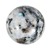 Maansteen (regenboog) met toermalijn bol 67,8 mm | 447 gram Maansteen (regenboog) met toermalijn bol 67,8 mm | 447 gram