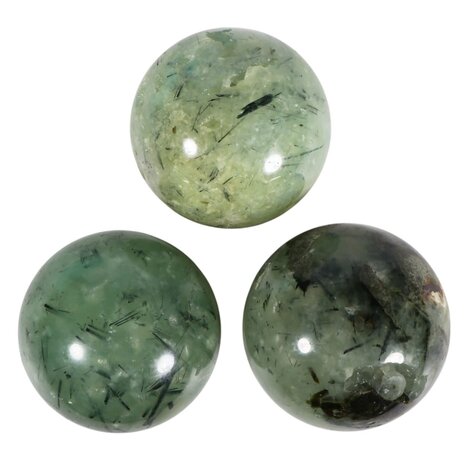 Prehniet met toermalijn bol 60 - 65 mm Prehniet met toermalijn bol 60 - 65 mm