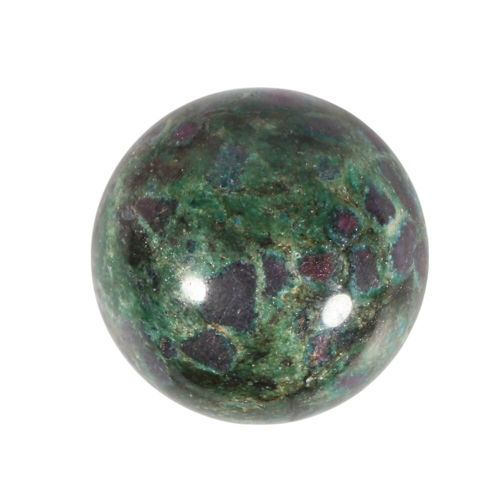 Robijn in fuchsiet bol 55 - 60 mm