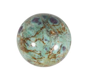 Robijn in fuchsiet bol 57,4 mm | 285 gram Robijn in fuchsiet bol 57,4 mm | 285 gram