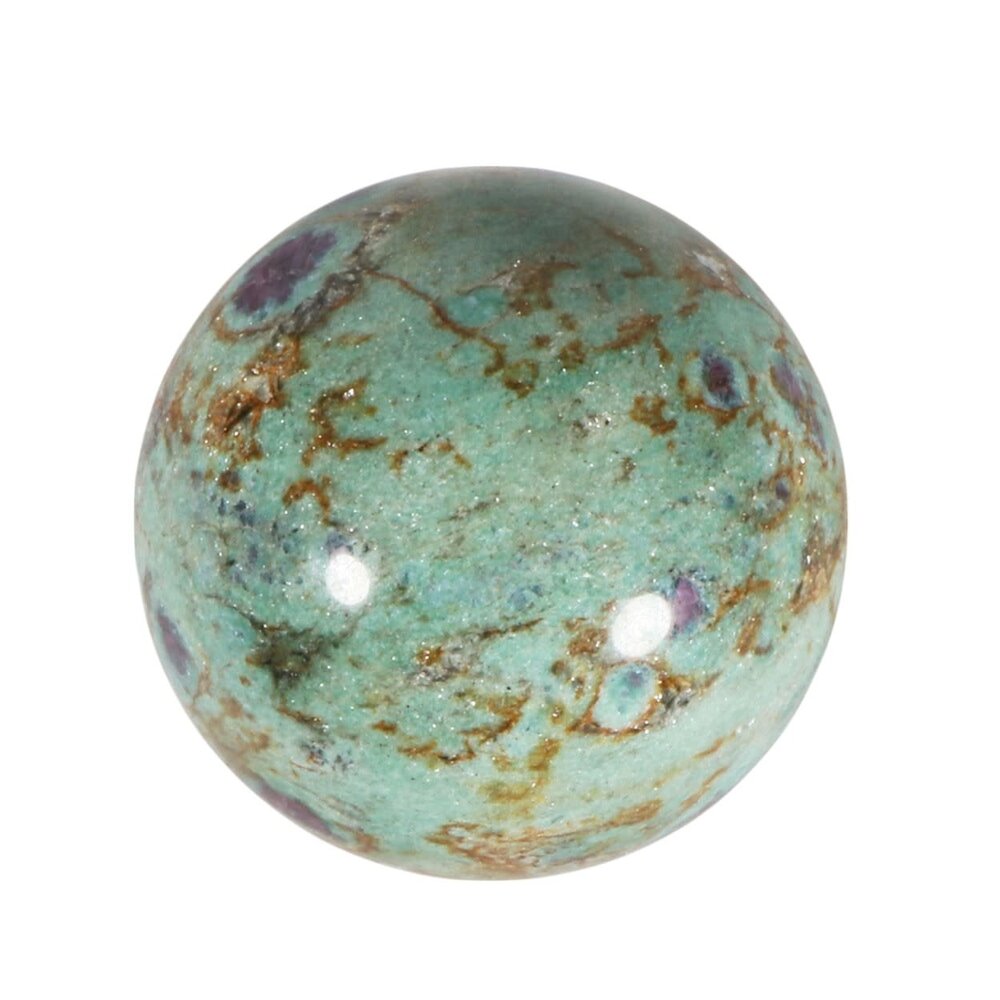 Robijn in fuchsiet bol 57,4 mm | 285 gram Robijn in fuchsiet bol 57,4 mm | 285 gram