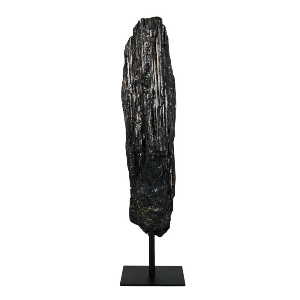 Toermalijn (zwart) ruw op standaard 28,5 x 11,5 x 6 cm | 3482 gram Toermalijn (zwart) ruw op standaard 28,5 x 11,5 x 6 cm | 3482 gram