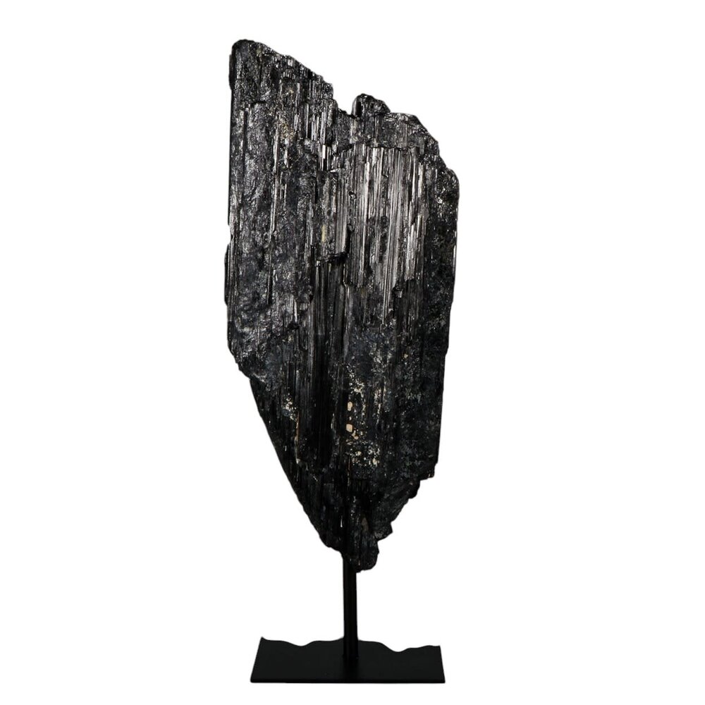 Toermalijn (zwart) ruw op standaard 28,5 x 11,5 x 6 cm | 3482 gram Toermalijn (zwart) ruw op standaard 28,5 x 11,5 x 6 cm | 3482 gram