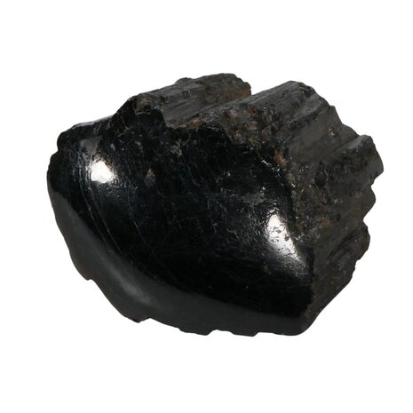 Toermalijn (zwart) 1 zijde gepolijst staand 9 x 8,5 x 6,5 cm | 931 gram