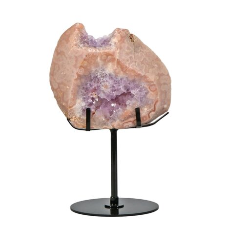 Amethist (roze) A-kwaliteit op standaard 13,5 x 11 x 2,5 cm | 788 gram