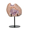 Amethist (roze) A-kwaliteit op standaard 13,5 x 11 x 2,5 cm | 788 gram Amethist (roze) A-kwaliteit op standaard 13,5 x 11 x 2,5 cm | 788 gram