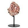 Amethist (roze) A-kwaliteit op standaard 9 x 8 x 3,5 cm | 344 gram Amethist (roze) A-kwaliteit op standaard 9 x 8 x 3,5 cm | 344 gram