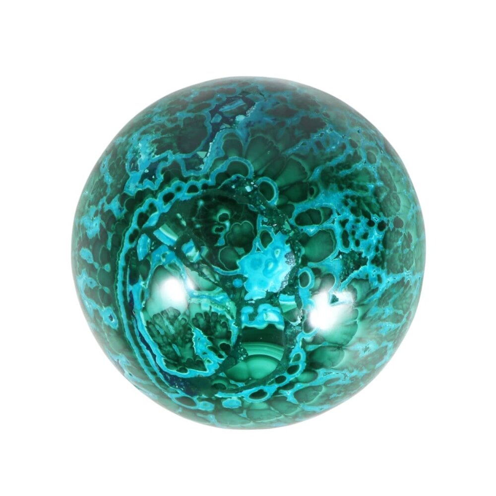 Azuriet-malachiet met chrysocolla bol 62 mm | 384 gram Azuriet-malachiet met chrysocolla bol 62 mm | 384 gram