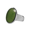 Zilveren ring jade maat 17 1/2 | ovaal 1,7 x 1,2 cm Zilveren ring jade maat 17 1/2 | ovaal 1,7 x 1,2 cm