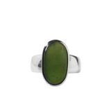Zilveren ring jade maat 19 | ovaal 1,9 x 1 cm Zilveren ring jade maat 19 | ovaal 1,9 x 1 cm