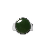 Zilveren ring jade maat 18 1/2 | rond 1,5 cm Zilveren ring jade maat 18 1/2 | rond 1,5 cm