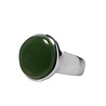 Zilveren ring jade maat 18 1/2 | rond 1,5 cm Zilveren ring jade maat 18 1/2 | rond 1,5 cm