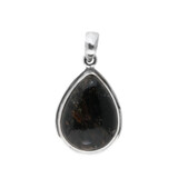 Zilveren hanger nuummiet | druppel 2,5 x 1,8 cm