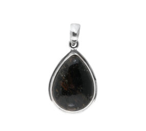 Zilveren hanger nuummiet | druppel 2,5 x 1,8 cm Zilveren hanger nuummiet | druppel 2,5 x 1,8 cm