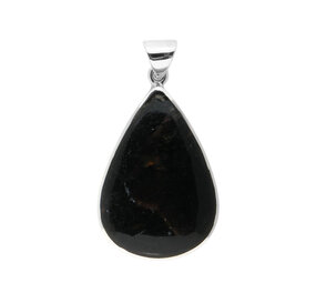 Zilveren hanger nuummiet | druppel 3,7 x 2,5 cm Zilveren hanger nuummiet | druppel 3,7 x 2,5 cm